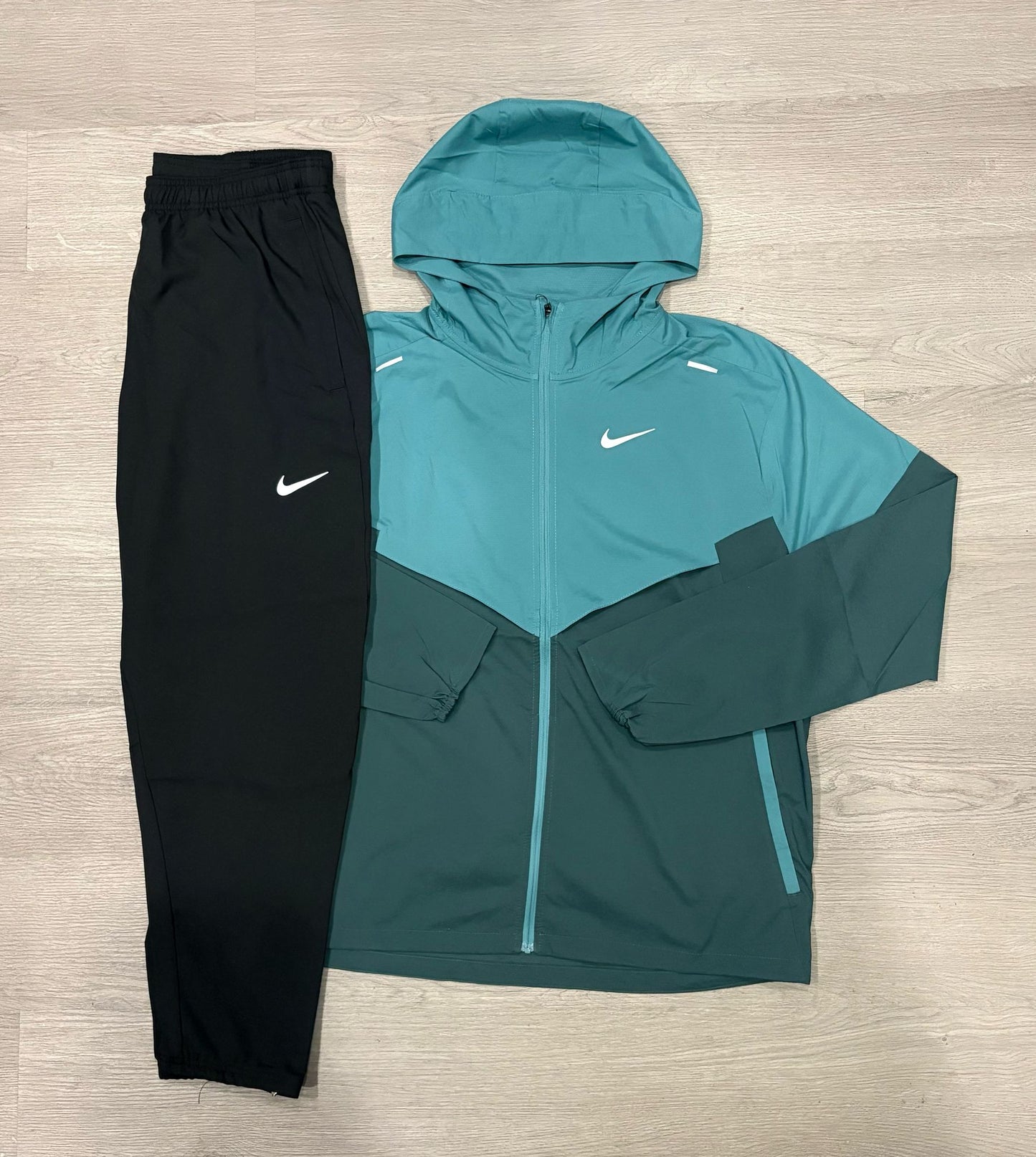 Nike Teal 'UV' Windbreaker x Black Challenger Pants