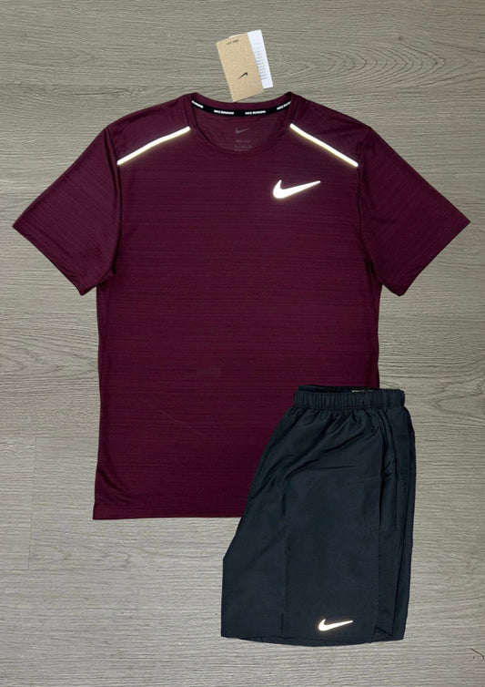 Nike Maroon Miler x Black Challenger Set