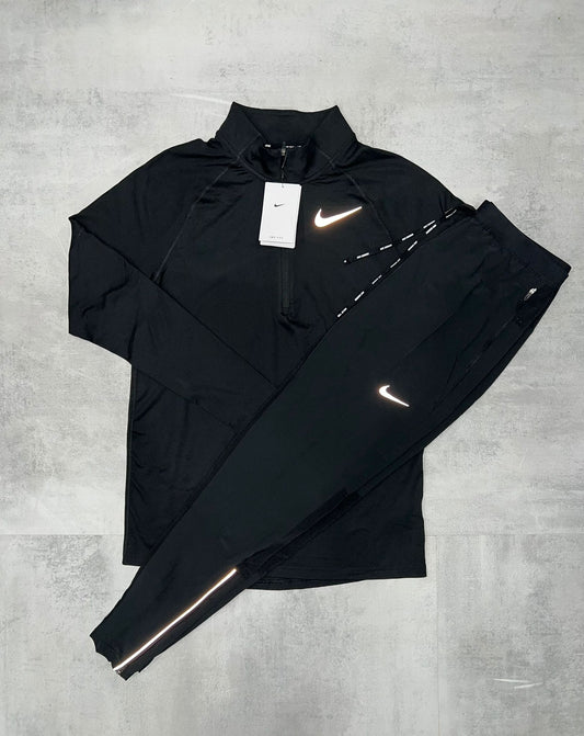 Nike Black Element Quarter-Zip Set